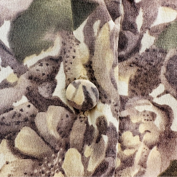 Vintage Silk Appeal 100% silk floral blouse top button down shirt - Picture 8 of 9